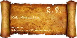 Rab Vaszilia névjegykártya